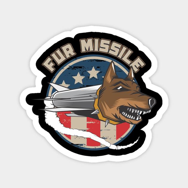 FUR MISSILE Magnet by mojokumanovo