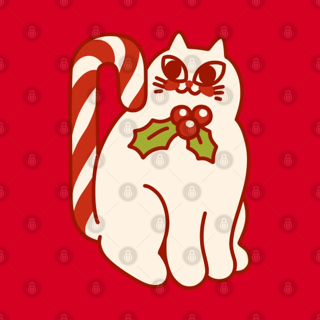 Cat With the Candy Cane Tail by obinsun