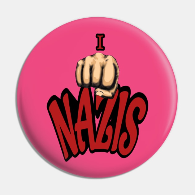 Punch Nazis Pin by MassacreMasks