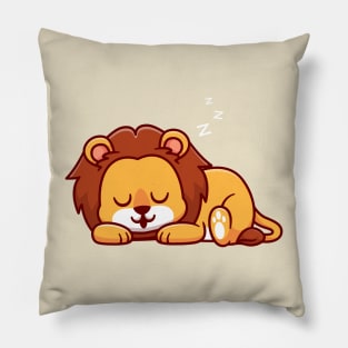 Cute Lion Sleeping Cartoon Pillow