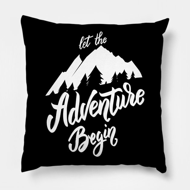 Hiking Mountain Adventure design giftidea Pillow by Maxs