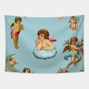 angel cherub antique Tapestry