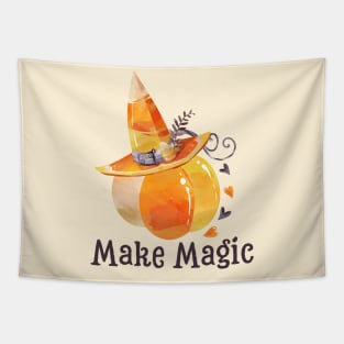 Halloween Pumpkin Gift Make Magic Witch Hat Autumn Decor Tapestry