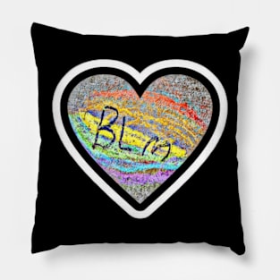 BLM 🖤 Pride - Double Sticker Black - Front Pillow