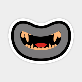 Creepy Vampire Mouth Graphic Illustration Magnet