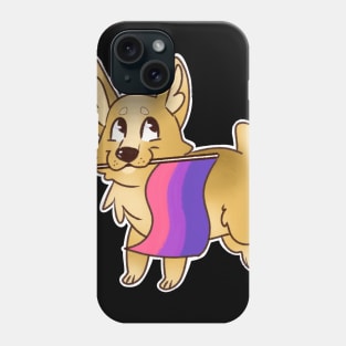 Corgi bisexual pride Phone Case