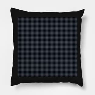 Blue Charcoal Tiny Gingham by Suzy Hager    Black & Blue Pillow