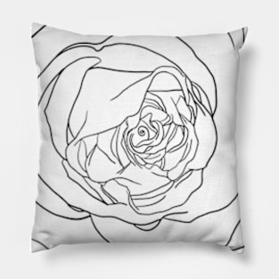 Rose petal Line art Pillow