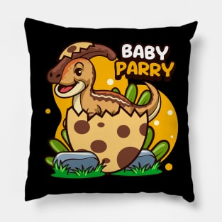 Cute Parasaurolophus Dino Cartoon Pillow