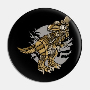 Retro Futurism Steampunk Electic World Dinosaur 2 Pin