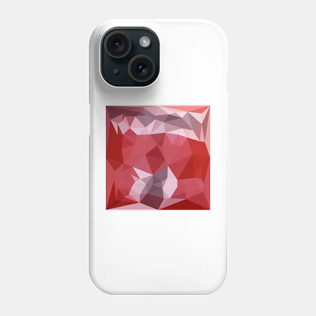 Pale Violet Red Abstract Low Polygon Background Phone Case by retrovectors