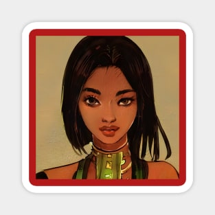 Black Anime girl Magnet