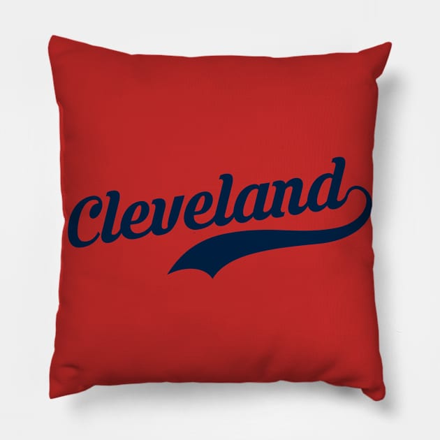 Cleveland baseball Pillow by Sloop