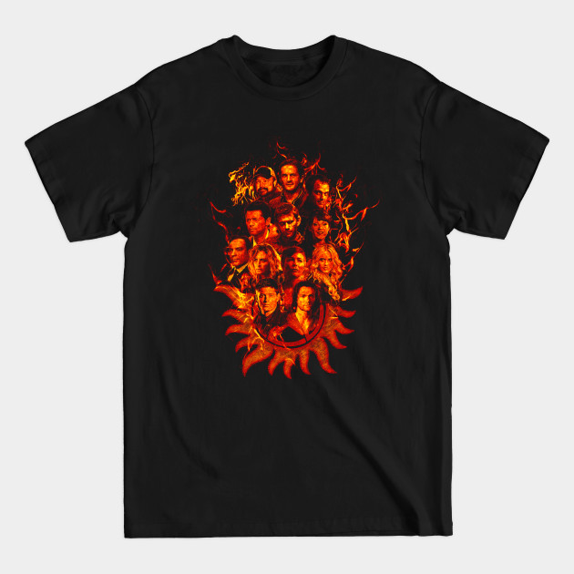 Disover Supernatural Sketch - Fire Red - Spnfamily - T-Shirt