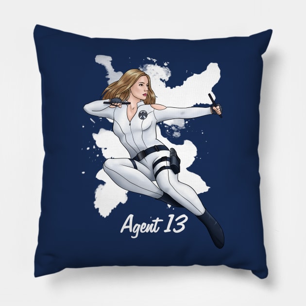 Agent 13 Sharon Carter Pillow by ZionAngel