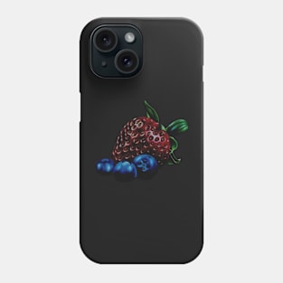 Strawberry and blueberries Phone Case