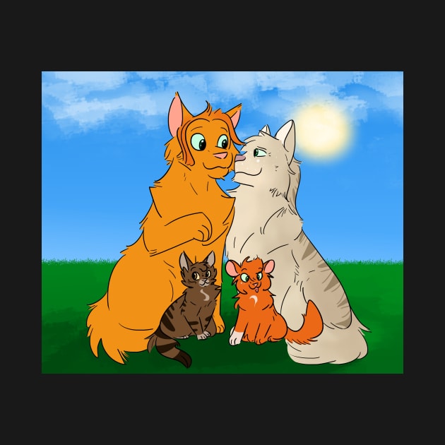 Firestar's happy family by ember_dino