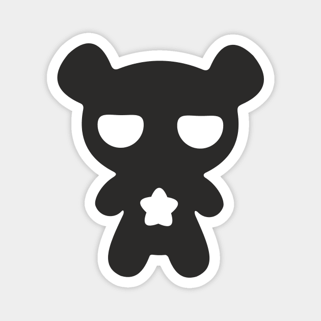 Lazy Bear B&W Magnet by XOOXOO