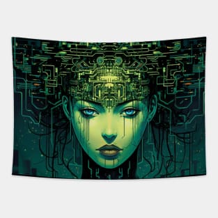 Shodan AI Virus Manga Tapestry