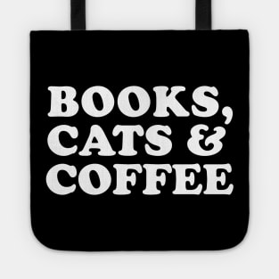 Books, Cats & Coffee Lover Tote