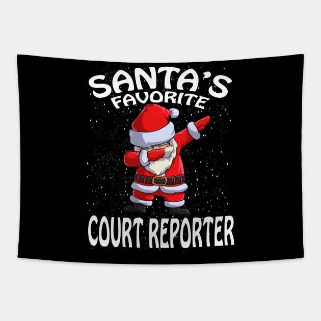 Santas Favorite Court Reporter Christmas Tapestry by intelus