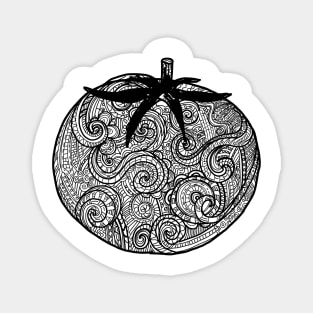 Tomato zentangle illustration Magnet