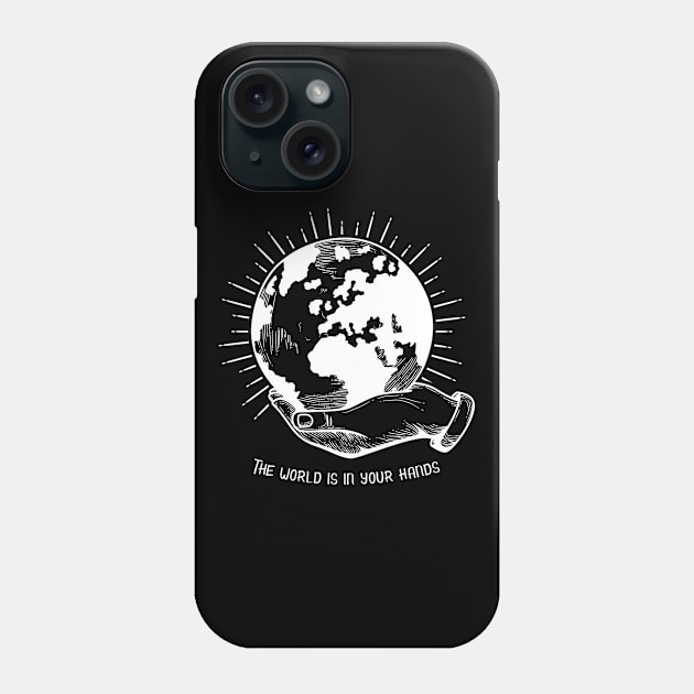 'The World Is In Your Hands' Food and Water Relief Shirt Phone Case by ourwackyhome