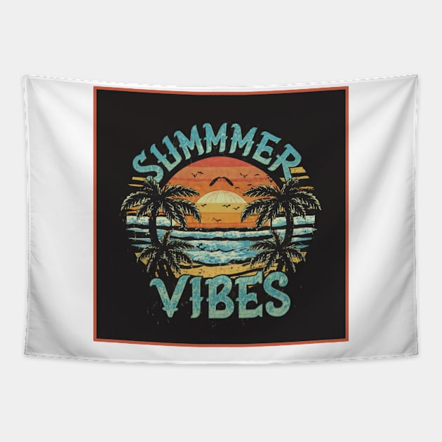 Summer vibes tropica beach Tapestry by Qasim