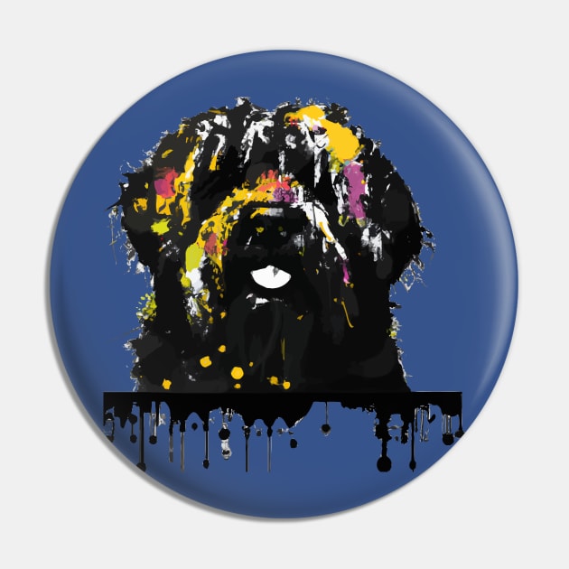 Black Russian Terrier Dog Pin by Furrban