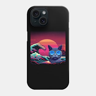 The Great Wave-80s Cyber cat Edition Phone Case