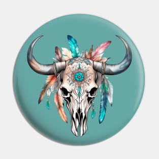 Boho Skull Pin