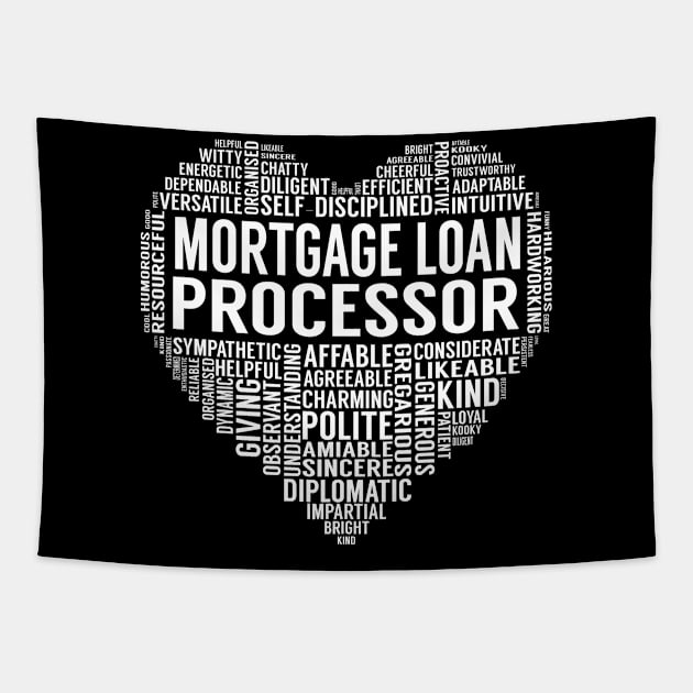 Mortgage Loan Officer Heart Tapestry by LotusTee