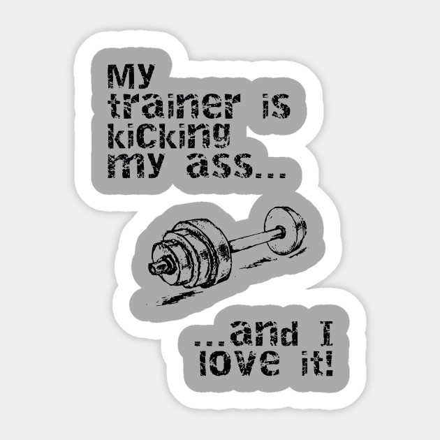 Train Hard (Black) - Weights - Sticker