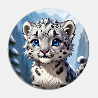 Snow Leopard Cub Pin