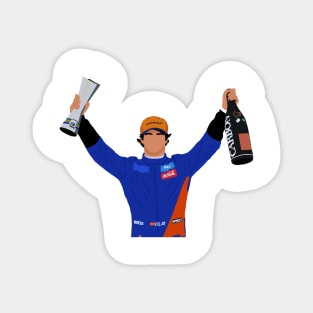 Carlos Sainz celebrating his P3 at the 2019 Brazilian Grand Prix podium Magnet