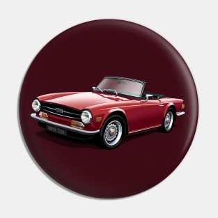 Triumph TR6 in maroon Pin