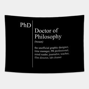 PhD Funny Definition Chemistry PhD Graduation Gift Tapestry