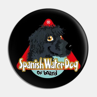 Spanish Water Dog On Board - Black Pin