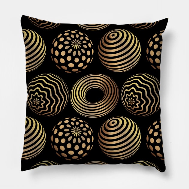 Abstract Geometric 3D Art Pattern Pillow by Designoholic