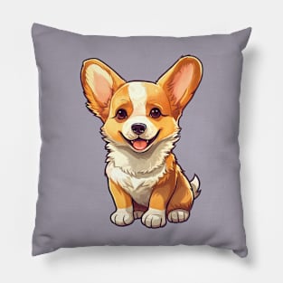 Cute Corgi Puppy Lover Gift Pillow