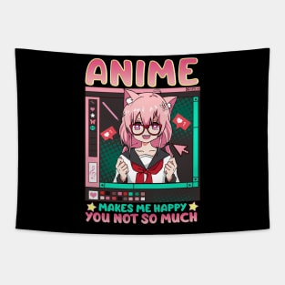 Anime Makes Me Happy You Not So Much Tapestry