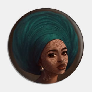 Teal Gele Pin