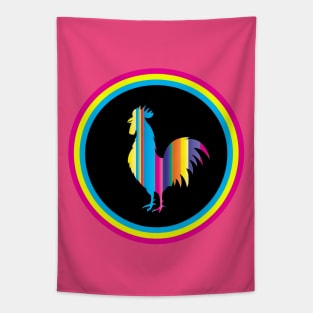 Rainbow Rooster Tapestry