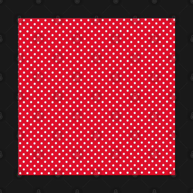 Red pattern with polka dots by olgart