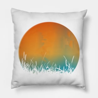 sunset colorful Pillow