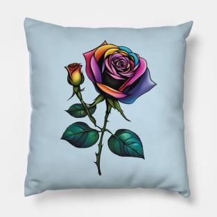 Aesthetic Colorful Rose simple Classic artwork Pillow