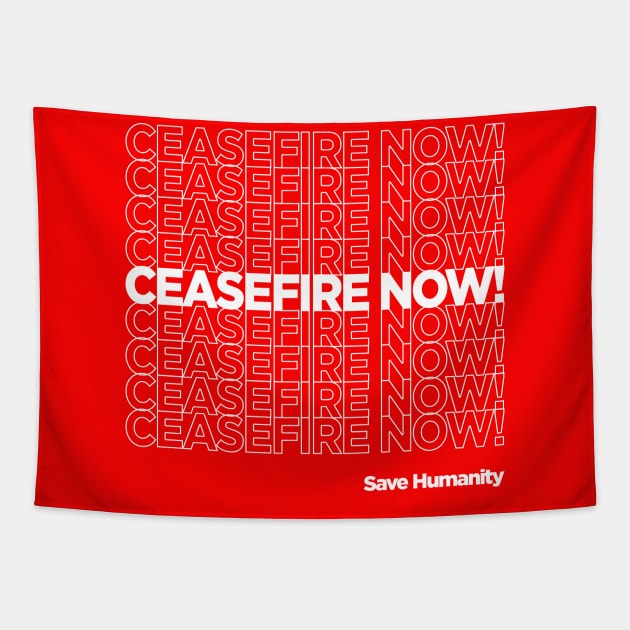 CEASEFIRE NOW! Tapestry by Gemini Chronicles