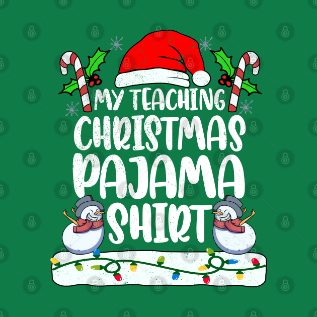 My Teaching Christmas Pajama 2021 Santa PJs On Line Teacher