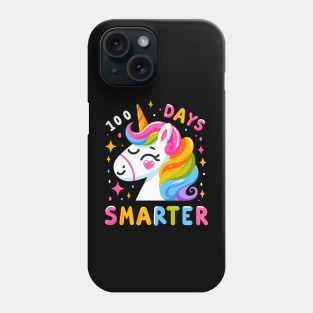 100 days smarter, whimsical cute unicorn Phone Case