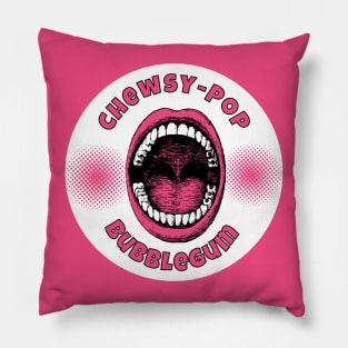 Chewsy-Pop Bubblegum (white design) Pillow